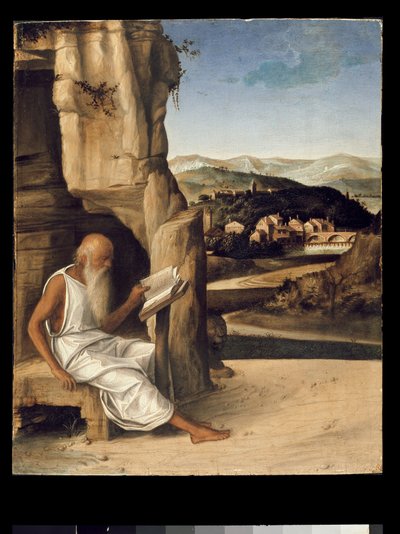 St. Jerome Reading in a Landscape by Giovanni Bellini